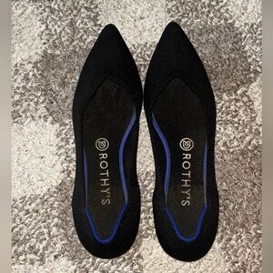 Rothy’s Shoes - The Point in black solid size 9W
